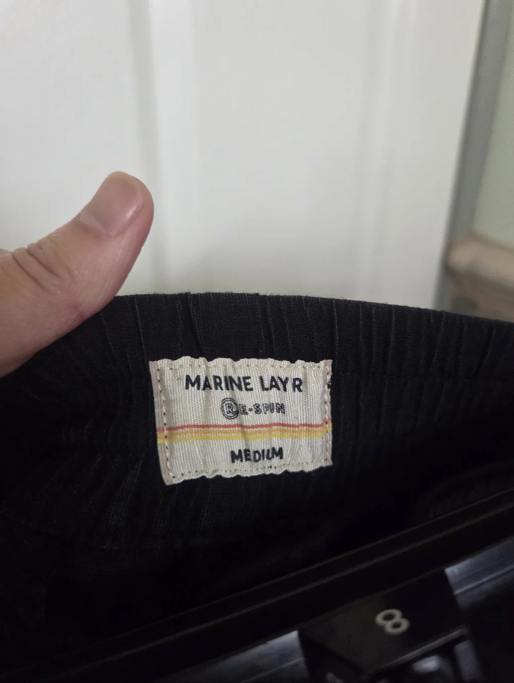 Marine Layer Black Elastic-Waist Pants Casual Everyday Loungwear Size Medium - Picture 11 of 14
